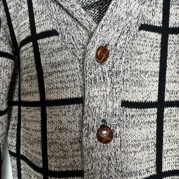 Mens Grandpa Sweater Unbranded Sz S Heavy Buttons Knit Cardigan Unisex Casual - Picture 3 of 6